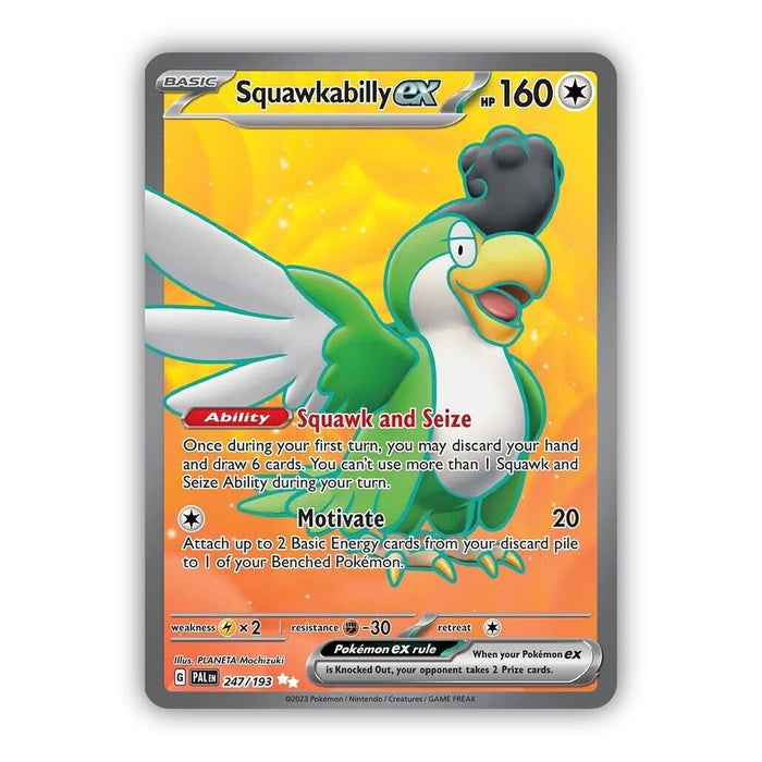Pokémon TCG Squawkabilly ex Scarlet & Violet - Paldea Evolved 247/193 Holo Ultra