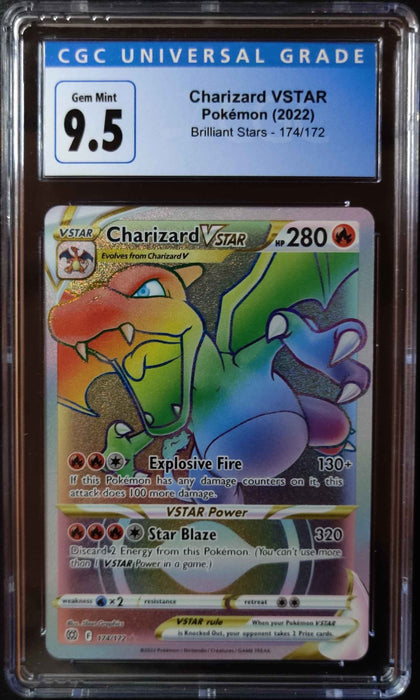 Charizard VSTAR Brilliant Stars Secret Rare CGC 9.5