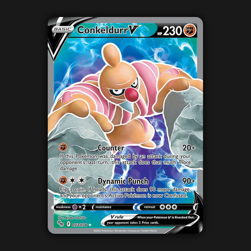 Pokémon TCG Conkeldurr V Full Art 073/078 Holo Ultra Rare Pokemon GO NM