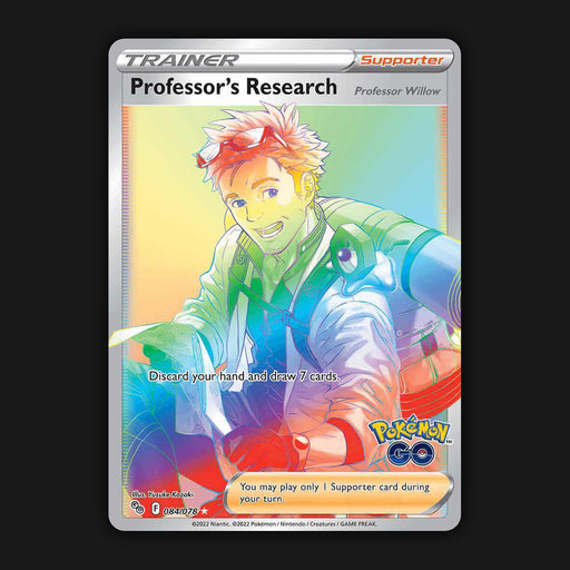 Pokémon TCG Professor's Research Pokémon GO 084/078 Holo Secret Rare NM