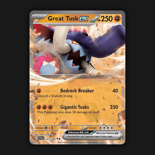 Pokemon TCG Great Tusk ex 123/198 Double Ultra Rare Scarlet & Violet Base NM
