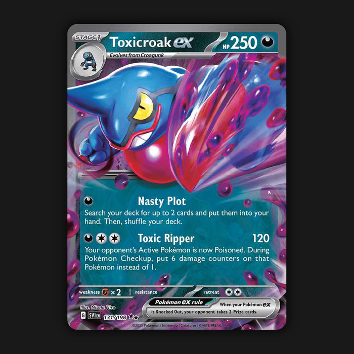 Pokemon TCG Toxicroak ex 131/198 Double Ultra Rare Scarlet & Violet Base NM