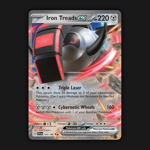 Pokemon TCG Iron Treads ex 143/198 Double Ultra Rare Scarlet & Violet Base NM