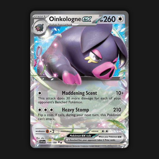 Pokemon TCG Oinkologne ex 158/198 Double Ultra Rare Scarlet & Violet Base NM