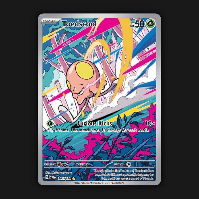 Pokemon TCG Toedscool 201/198 Illustration Ultra Rare Scarlet & Violet Base NM