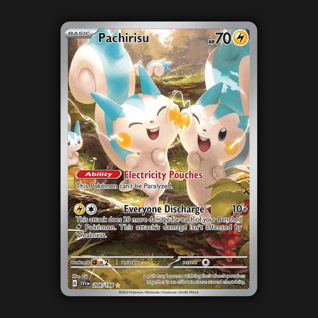 Pokemon TCG Pachirisu 208/198 Illustration Ultra Rare Pokemon TCG Pachirisu 208/198 Illustration Ultra Rare