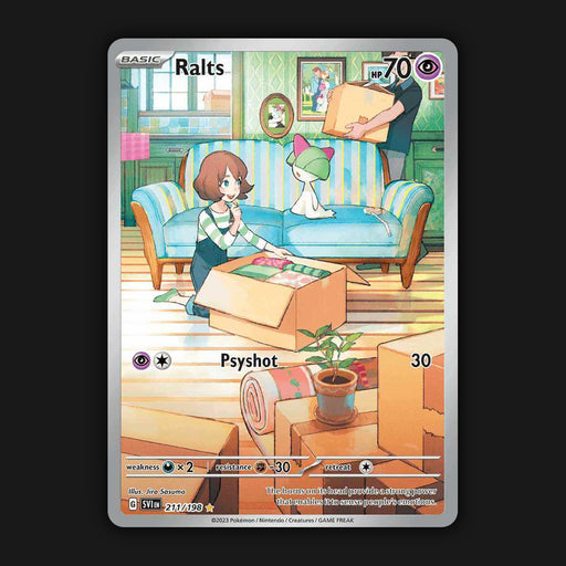 Pokemon TCG Ralts 211/198 Illustration Ultra Rare Scarlet & Violet Base NM