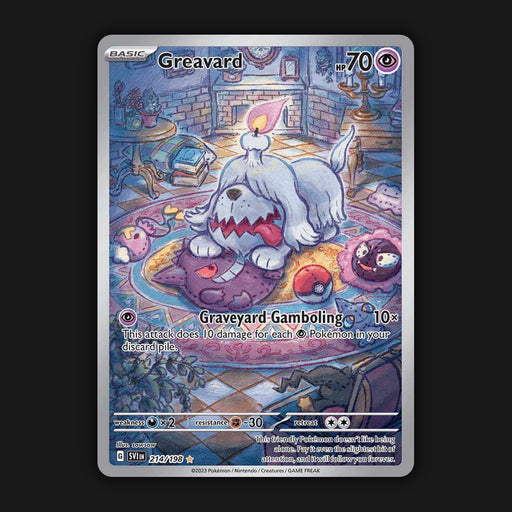 Pokemon TCG Greavard 214/198 Illustration Ultra Rare Scarlet & Violet Base NM
