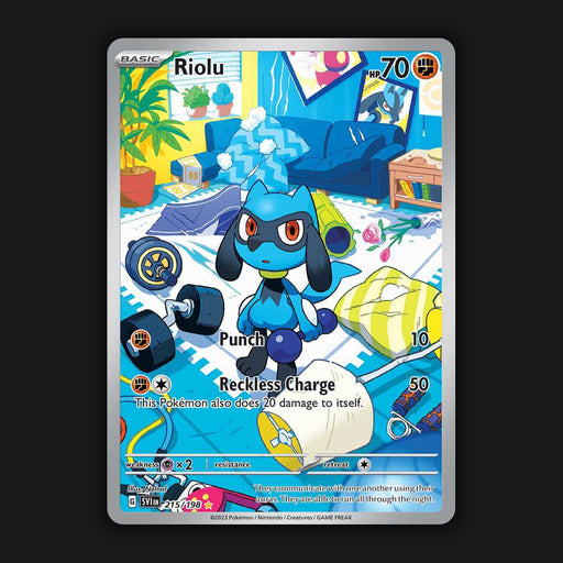 Pokemon TCG Riolu 215/198 Illustration Ultra Rare Scarlet & Violet Base NM