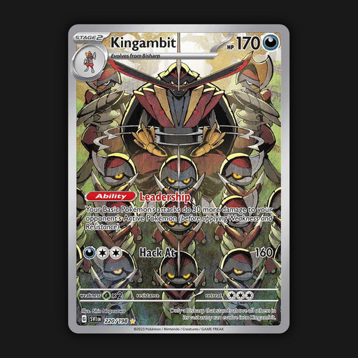 Pokemon TCG Kingambit 220/198 Illustration Ultra Rare Scarlet & Violet Base NM