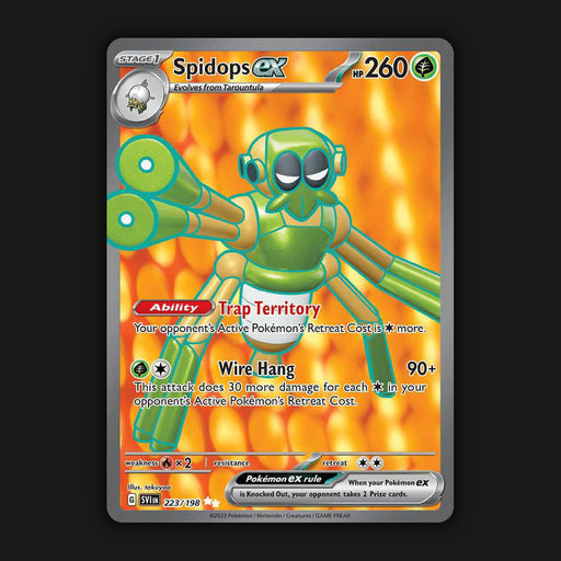 Pokemon TCG Spidops ex 223/198 Full Art Ultra Rare Scarlet & Violet Base NM