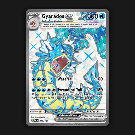 Pokemon TCG Gyarados ex 225/198 Full Art Ultra Rare Scarlet & Violet Base NM