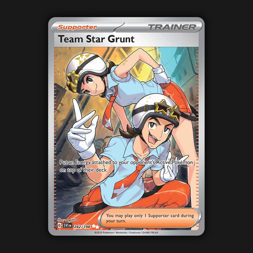 Pokemon TCG Team Star Grunt 242/198 Full Art Ultra Rare Scarlet & Violet Base NM