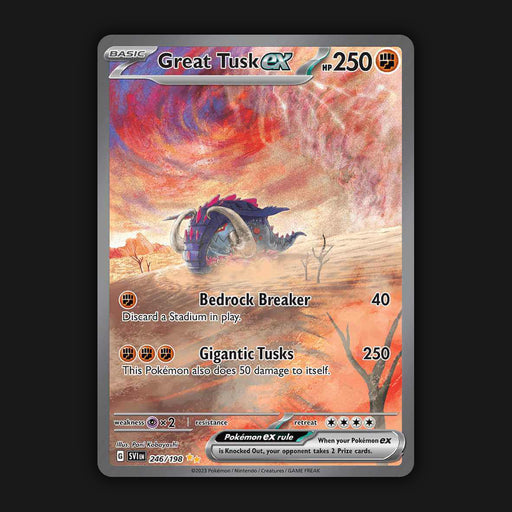 Pokemon TCG Great Tusk 246/198 Special Illustration Scarlet & Violet Base NM