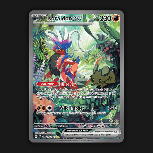 Pokemon TCG Koraidon ex 247/198 Special Illustration Scarlet & Violet Base NM