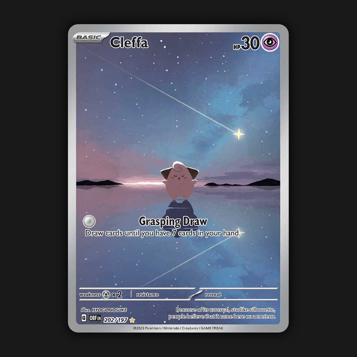 Pokemon TCG Cleffa 202/197 Illustration Ultra Rare Obsidian Flames NM