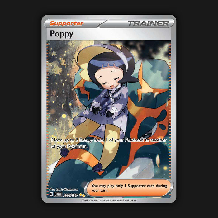 Pokemon TCG Poppy 227/197 Special Ilustration Ultra Rare Obsidian Flames NM