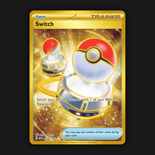 Pokemon TCG Switch 206/165 Hyper Gold Ultra Rare Scarlet & Violet 151 NM