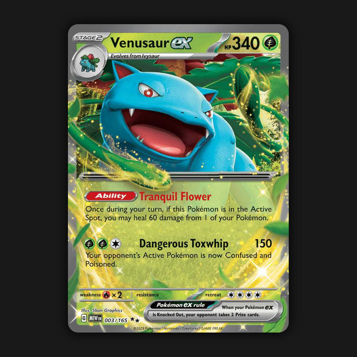 Pokemon TCG Venusaur ex 003/165 Double Ultra Rare Scarlet & Violet 151 NM