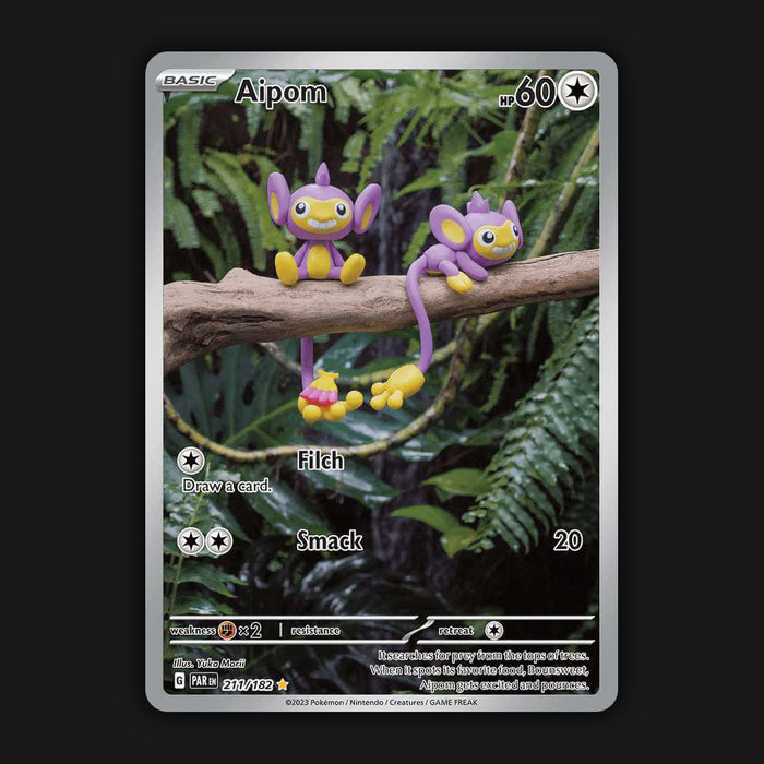 Pokemon TCG Aipom 211/182 Illustration Rare Full Art Paradox Rift Near Mint