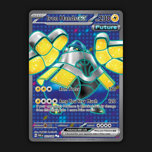 Pokemon TCG Iron Hands ex 223/182 Paradox Rift Full Art Secret Rare Near Mint