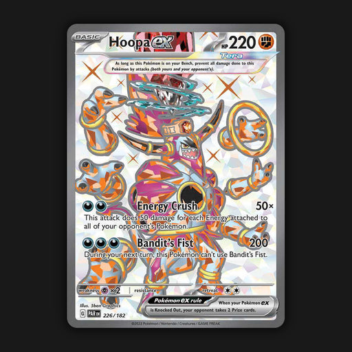 Pokemon TCG Hoopa ex 226/182 Scarlet & Violet Paradox Rift Full Art Holo 2023 NM