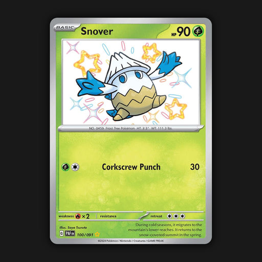 Pokemon TCG Snover 100/091 Shiny Ultra Rare Paldean Fates NM