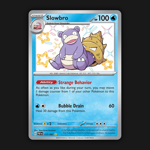 Pokemon TCG Slowbro 117/091 Shiny Ultra Rare Paldean Fates NM
