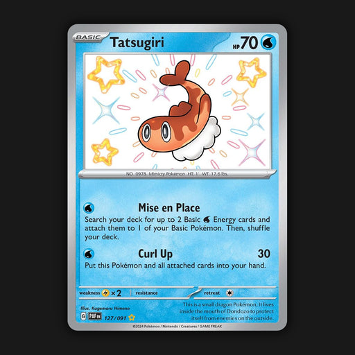 Pokemon TCG Tatsugiri 127/091 Shiny Ultra Rare Paldean Fates NM