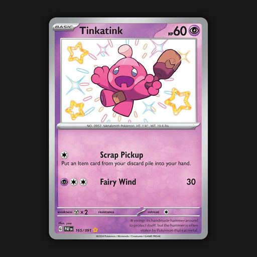 Pokemon TCG Tinkatink 165/091 Shiny Ultra Rare Paldean Fates NM