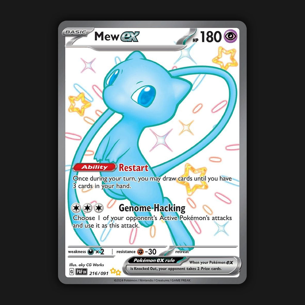 Pokemon TCG Mew ex 216/091 Shiny Ultra Rare Paldean Fates NM