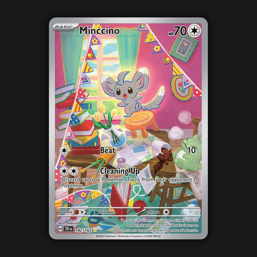 Pokemon TCG Minccino 182/162 Illustration Ultra Rare Temporal Forces NM