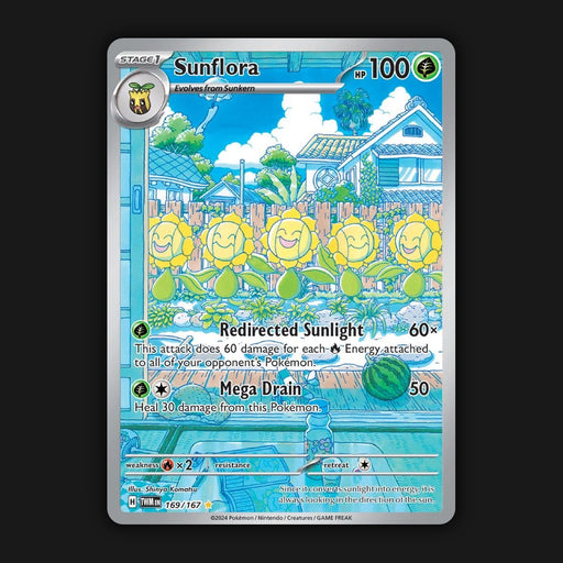 Pokemon TCG Sunflora 169/167 Illustration Ultra Rare Twilight Masquerade NM