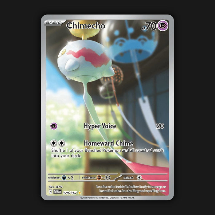 Pokemon TCG Chimecho 179/167 Illustration Ultra Rare Twilight Masquerade NM