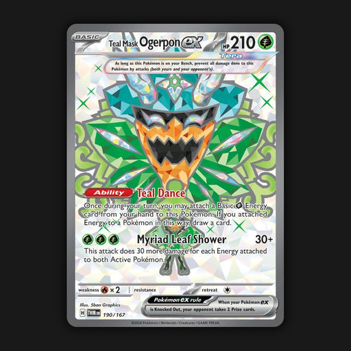 Pokemon TCG Teal Mask Ogerpon ex 190/167 Ultra Rare Twilight Masquerade NM