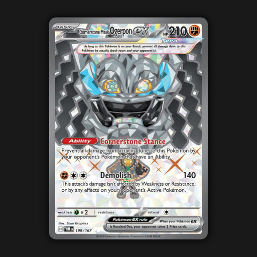 Pokemon TCG Cornerstone Mask Ogerpon ex 199/167 Ultra Twilight Masquerade NM