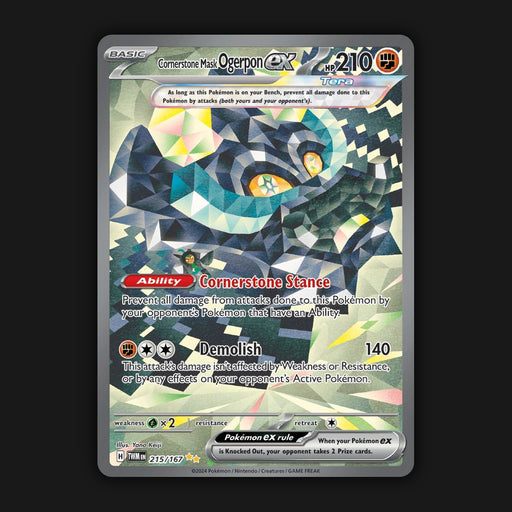Pokemon TCG Cornerstone Mask Ogerpon ex 215/167 Ultra Twilight Masquerade NM