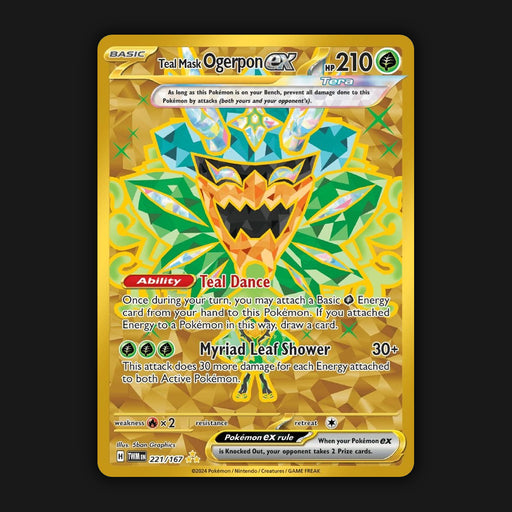 Pokemon TCG Teal Mask Ogerpon ex 221/167 Hyper Ultra Rare Twilight Masquerade NM