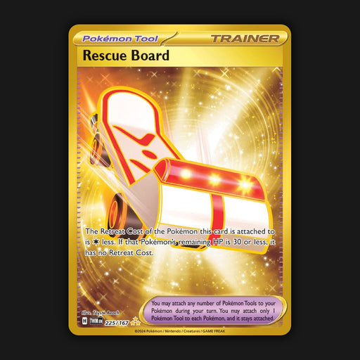 Pokemon TCG Rescue Board 225/167 Hyper Gold Ultra Rare Twilight Masquerade NM