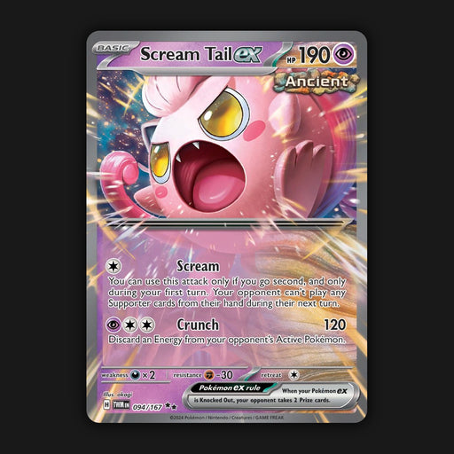 Pokemon TCG Scream Tail ex 094/167 Double Ultra Rare Twilight Masquerade NM
