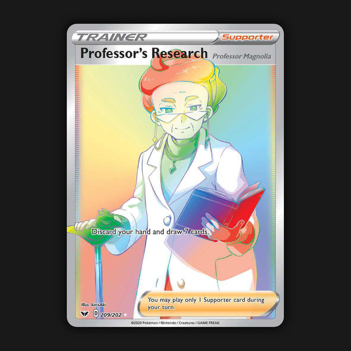 Pokémon TCG Professor's Research Sword & Shield 209/202 Holo Secret Rare NM