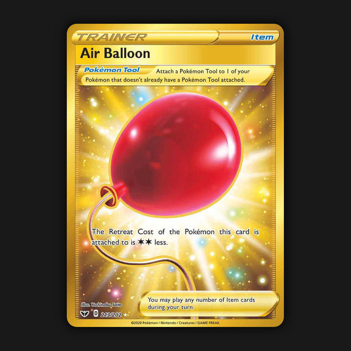 Pokémon TCG Air Balloon Sword & Shield 213/202 Holo Secret Rare NM