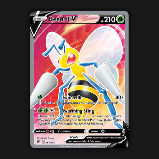 Pokemon TCG Beedrill V 160/189 Full Art Ultra Rare Astral Radiance NM