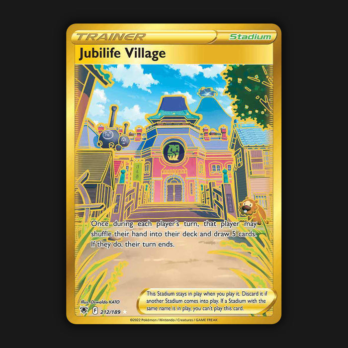 Pokemon TCG Jubilife Village 212/189 Secret Gold Ultra Rare Astral Radiance NM