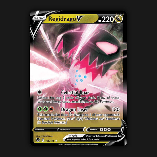 Pokémon TCG Regidrago V Silver Tempest 135/195 Holo Ultra Rare Near Mint