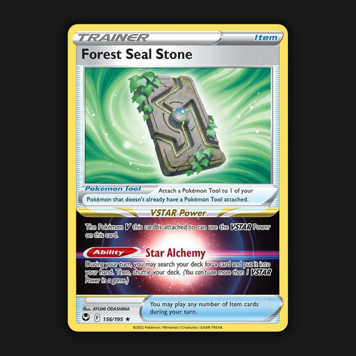 Pokémon TCG Forest Seal Stone Sword & Shield - Silver Tempest 156/195 Holo NM