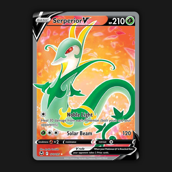 Pokémon TCG Serperior V (Full Art) Silver Tempest 170/195 Holo Ultra Rare NM