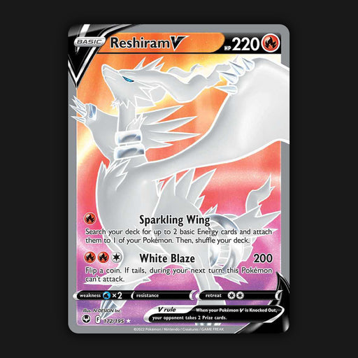 Pokémon TCG Silver Tempest Reshiram V 172/195 Holo Full Art Ultra Rare NM