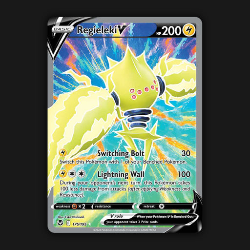 Pokemon TCG Regieleki V Full Art 175/195 - Silver Tempest Ultra Rare Near Mint