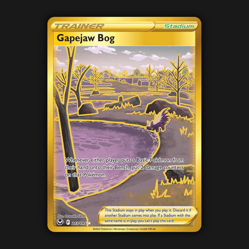 Pokémon TCG Gapejaw Bog Sword & Shield - Silver Tempest 213/195 Holo Secret Rare